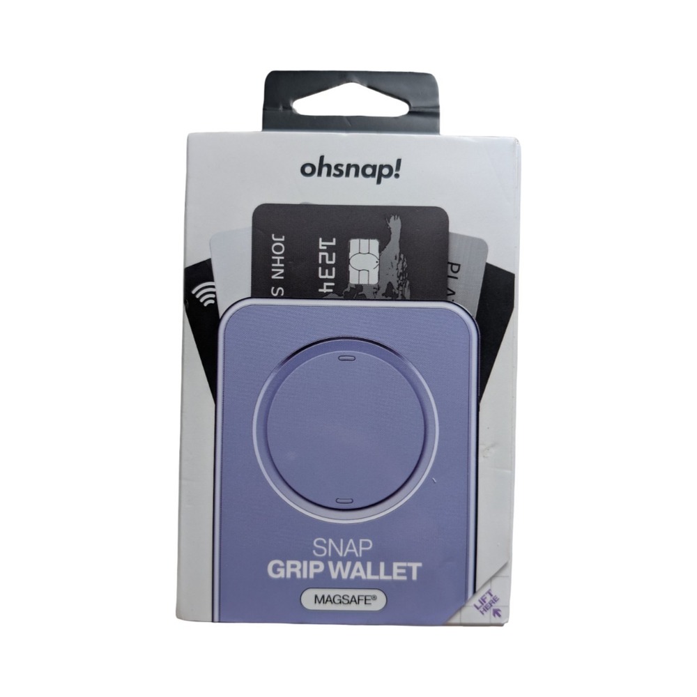 Gg3-O OhSnap Snap Magnetic MagSafe Phone Grip RFID Card Wallet Crushed Orchid